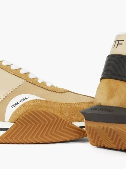 Tom Ford James James Raised Sole Canvas Trainer Beige - TOM FORD - BALAAN 2