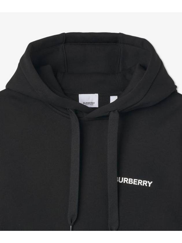 EKD Print Cotton Blend Hoodie Black - BURBERRY - BALAAN 4