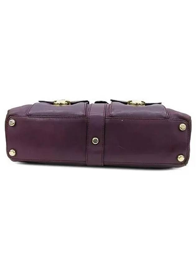 Marc Jacobs Purple Leather Two Pocket Venezia Tote Bag - MARC JACOBS - BALAAN 4