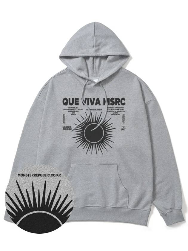 Viva MSRC Black Overfit Hoodie Gray - MONSTER REPUBLIC - BALAAN 3