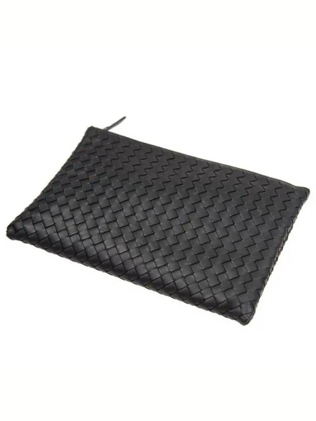 Intrecciato Clutch Bag Black - BOTTEGA VENETA - BALAAN 2