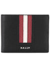 Men's Tevye Leather Half Wallet Black - BALLY - BALAAN 1