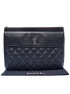 Women s A82682 Silver Logo Lambskin Flap Clutch - CHANEL - BALAAN 10