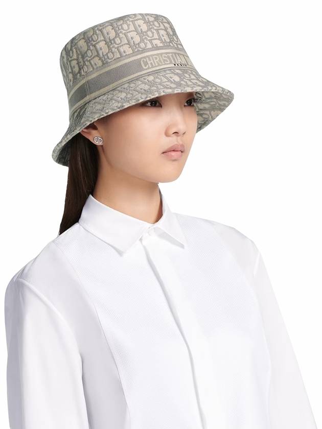 The Oblique Small Brim Bucket Hat Grey - DIOR - BALAAN 6