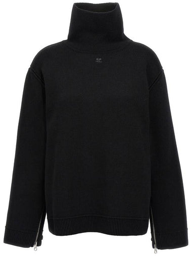 Courrèges 'Oversized Mockneck Knit' Sweater - COURREGES - BALAAN 1