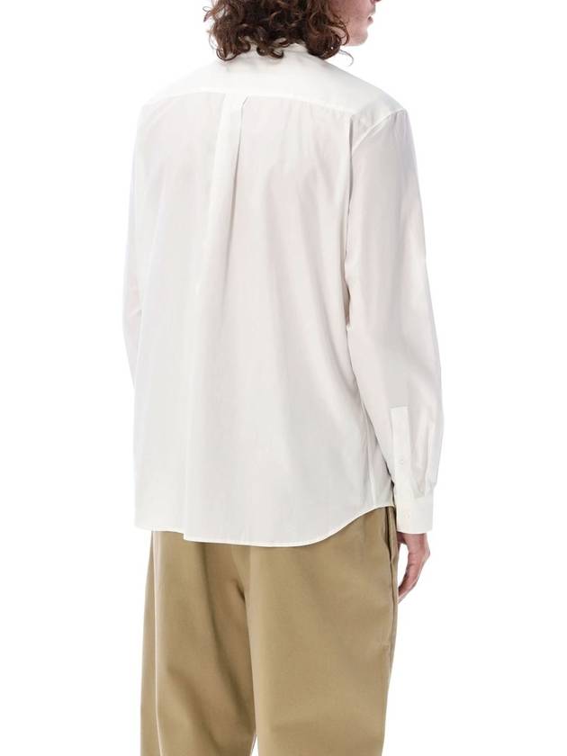 EKD Embroidered Cotton Long Sleeve Shirt White - BURBERRY - BALAAN 3