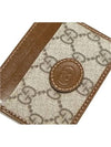 Interlocking G Card Case Beige Ebony Brown - GUCCI - BALAAN 5