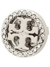 Miller Crystal Stud Earrings Silver - TORY BURCH - BALAAN 5