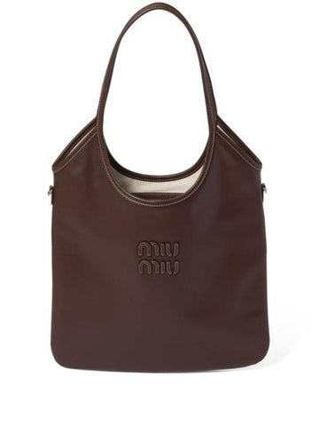 Ivy Leather Shoulder Bag Briarwood - MIU MIU - BALAAN 1