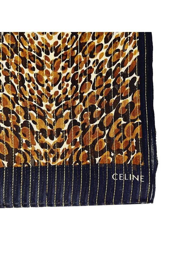 Leopard print lurex silk scarf 2AWF3972 - CELINE - BALAAN 10