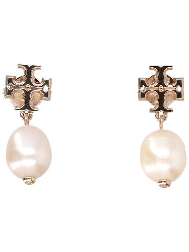 Kira Pearl Drop Earrings Champange Rose Gold - TORY BURCH - BALAAN 2