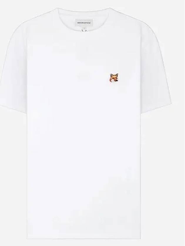 Fox Head Patch Classic Short Sleeve T-Shirt White - MAISON KITSUNE - BALAAN 2