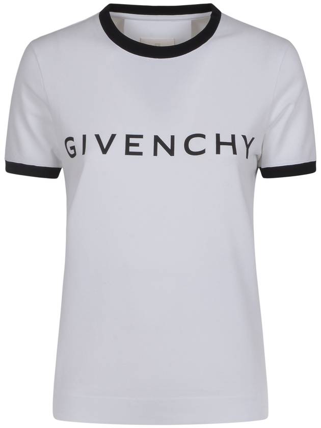 Archetype Slim Fit Cotton Short Sleeve T-Shirt White - GIVENCHY - BALAAN 2