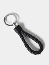 Intrecciato Leather Key Holder Black - BOTTEGA VENETA - BALAAN 3