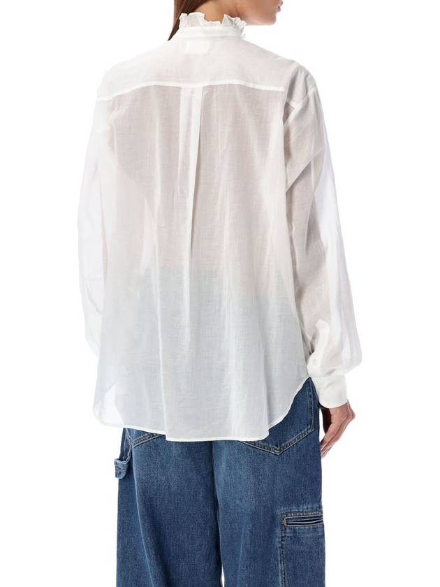 Gamble Organic Cotton Shirt White - ISABEL MARANT ETOILE - BALAAN 3