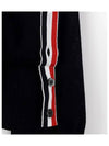 Intarsia Stitch Crew Neck Merino Wool Knit Top Navy - THOM BROWNE - BALAAN 7