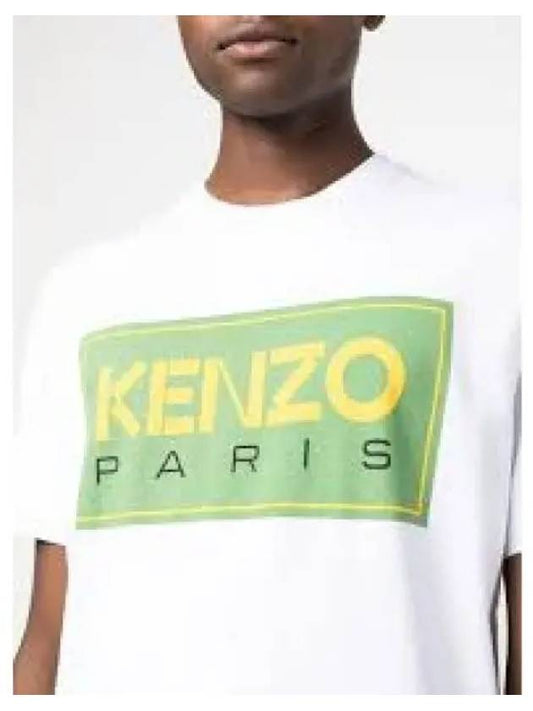 Paris Logo Print Cotton Short Sleeve T-Shirt White - KENZO - BALAAN 2