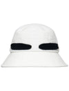 Wool Angora Ribbon Decorated Corduroy White Bucket Hat DO6232AH92 - DOYOUKNOWMC GOLF WEAR - BALAAN 2