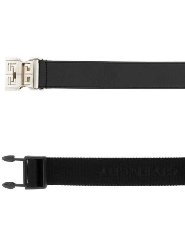 4G Logo Buckle Reversible Leather Belt Black - GIVENCHY - BALAAN 3