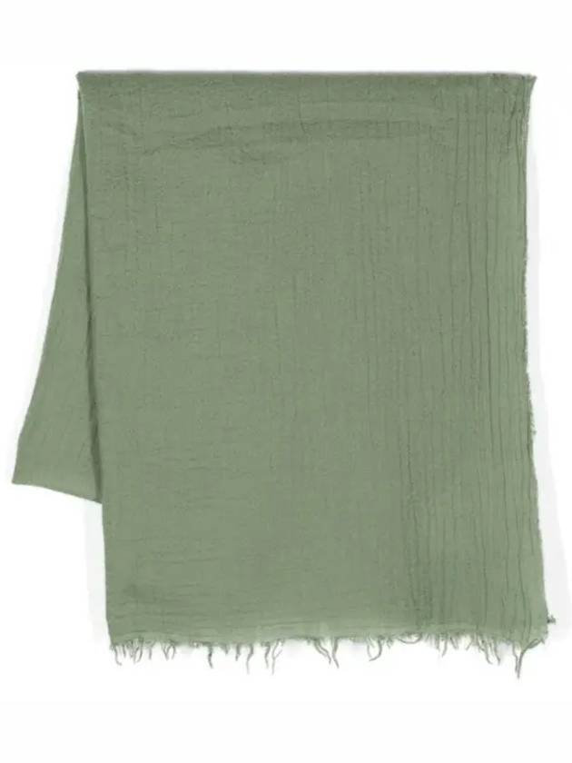 Pony Embroidery Fringed Scarf Green - POLO RALPH LAUREN - BALAAN 2