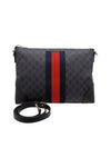 474139 GG Supreme Black Canvas Medium Messenger Bag - GUCCI - BALAAN 1