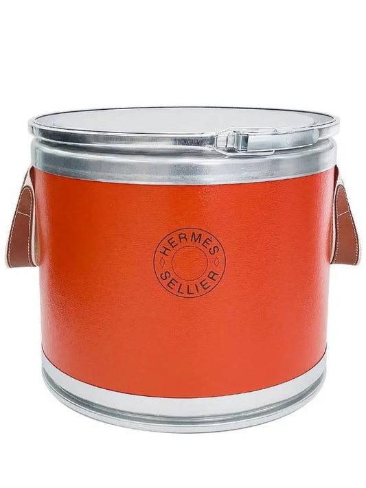 Small Box Orange Leather Steel 4HA0701 - HERMES - BALAAN 1