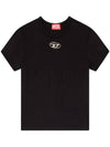 T Uncutie Long OD Short Sleeve T Shirt Black - DIESEL - BALAAN 1