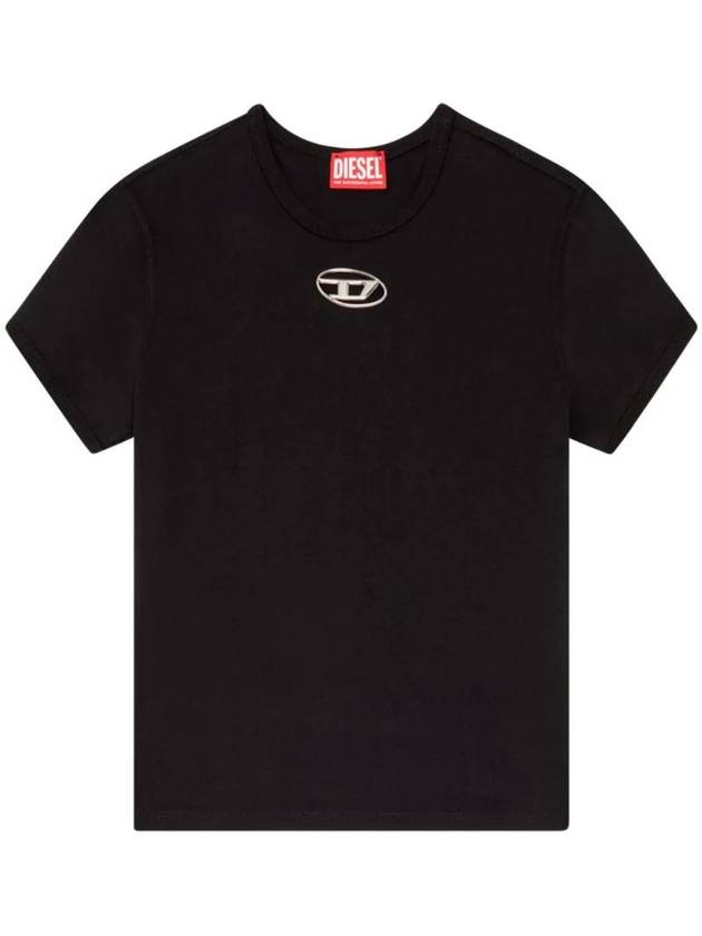 T Uncutie Long OD Short Sleeve T Shirt Black - DIESEL - BALAAN 1