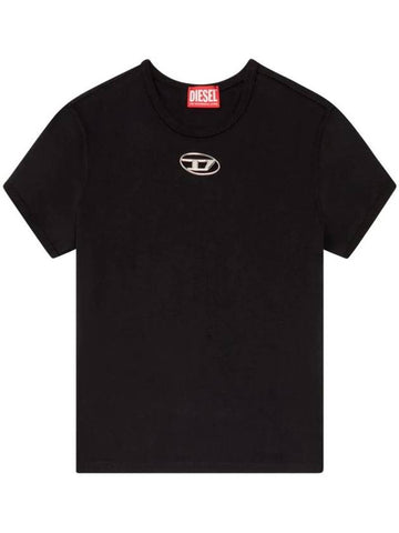 T Uncutie Long OD Short Sleeve T Shirt Black - DIESEL - BALAAN 1