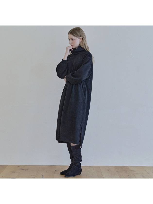 Turtleneck Knit Long Dress BLACK - AVANT-G - BALAAN 5