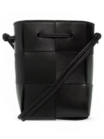 Intrecciato Cassette Small Bucket Bag Black - BOTTEGA VENETA - BALAAN 2