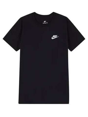 Women's NSW Club Short Sleeve T-Shirt Black - NIKE - BALAAN 1