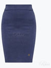 Embroidered ORB Pencil Skirt Navy - VIVIENNE WESTWOOD - BALAAN 2