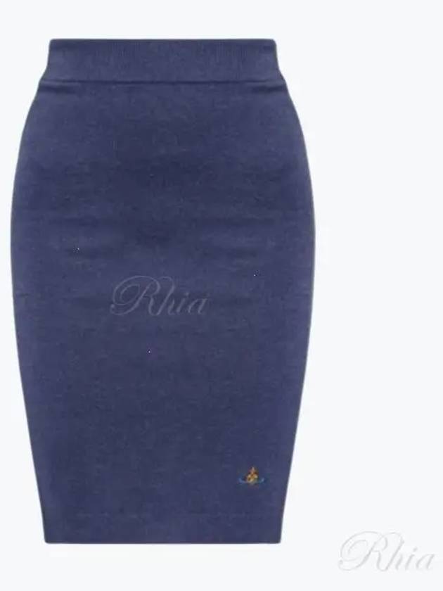 Embroidered ORB Pencil Skirt Navy - VIVIENNE WESTWOOD - BALAAN 2