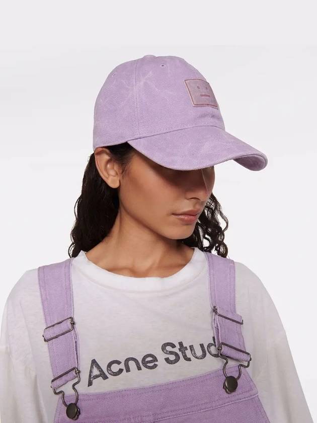 Patch Logo Cotton Ball Cap Purple - ACNE STUDIOS - BALAAN 3