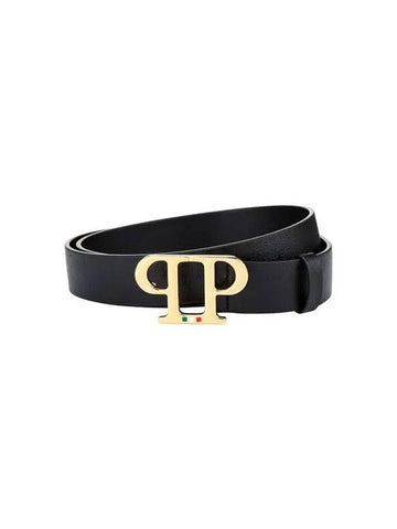 Men's Buckle Leather Belt Black 271255 - PHILIPP PLEIN - BALAAN 1