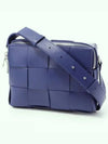 Cassette Intrecciato Leather Cross Bag Navy - BOTTEGA VENETA - BALAAN 2