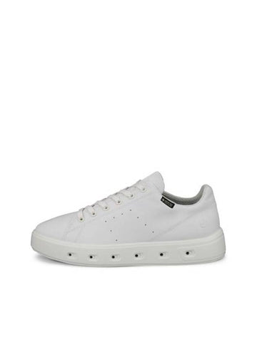 Women's Street 720 Leather Gore-Tex Low Top Sneakers White - ECCO - BALAAN 1