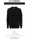 Lens Wappen Crew Neck Knit Top Black - CP COMPANY - BALAAN 3