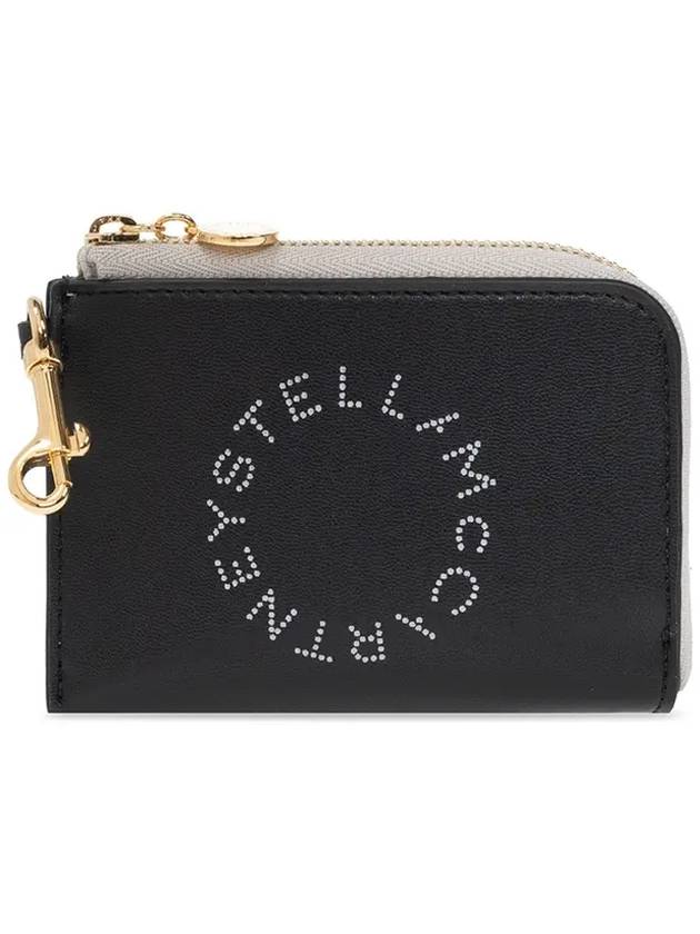 Two-Tone Alter Napa Card Wallet Black - STELLA MCCARTNEY - BALAAN 1