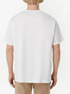 logo print cotton short sleeve t-shirt white - BURBERRY - BALAAN 6