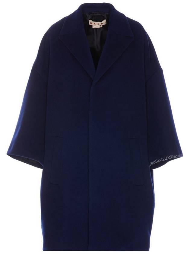 Stitched Logo Single Coat Blue - MARNI - BALAAN 2