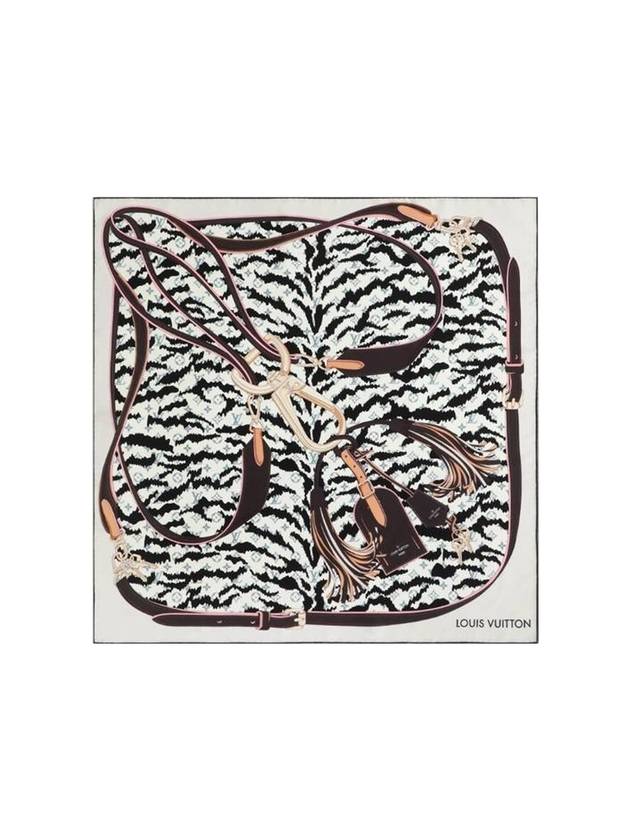 Tigergram Square 90 Scarf Beige - LOUIS VUITTON - BALAAN 1