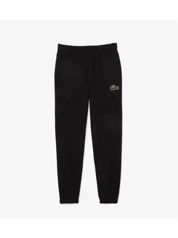 Men s Relaxed Fit Big Croc Sweatpants Black - LACOSTE - BALAAN 1