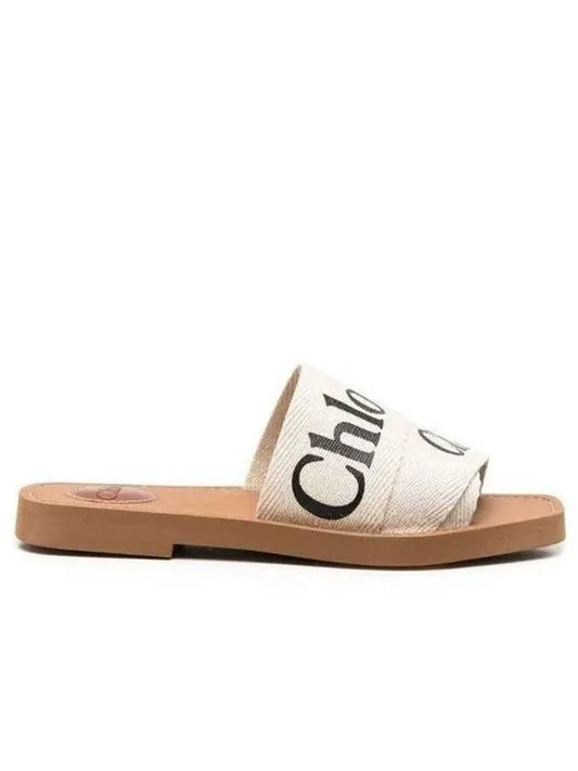 CHC22U188Z3 WOODY linen slide sandals CHC22U 188 Z3101 1007039 - CHLOE - BALAAN 1