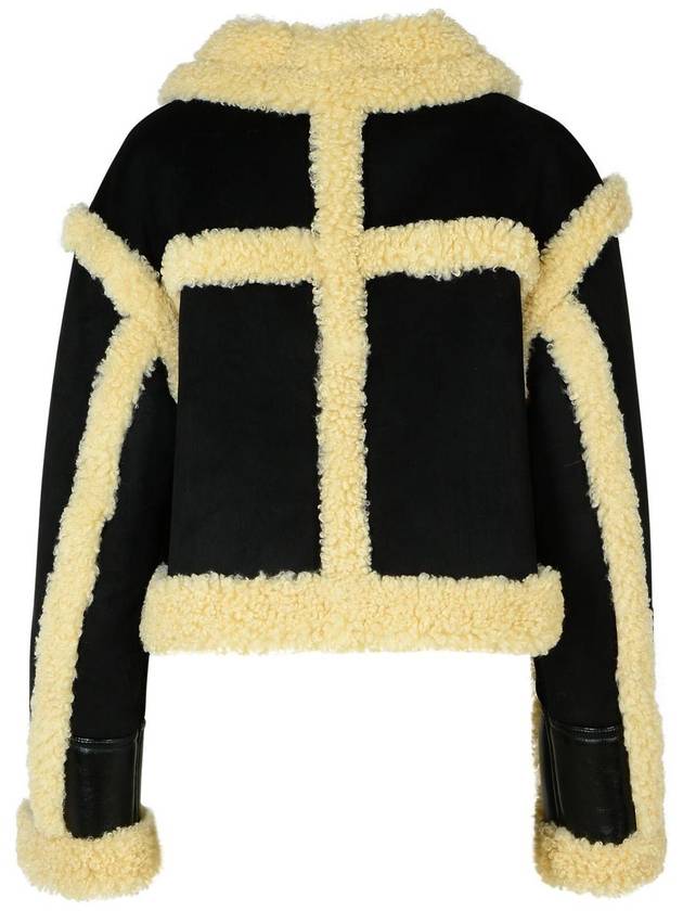 Edith faux fur trim jacket black - STAND STUDIO - BALAAN 4