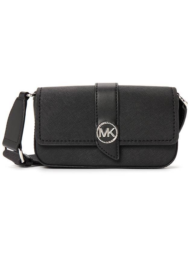 Greenwich Extra Small Saffiano Leather Sling Cross Bag Black - MICHAEL KORS - BALAAN 1