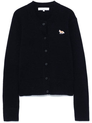 Baby Fox Patch Wool Cardigan Navy - MAISON KITSUNE - BALAAN 1