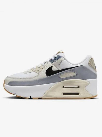 Air Max 90 LV8 W White Ashon Slate Light Ore Wood Brown Black FD4328 106 - NIKE - BALAAN 2