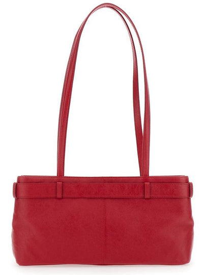 Red Shoulder Bag With Belt Detail And Pendant Keys In Leather Woman - OSOI - BALAAN 2